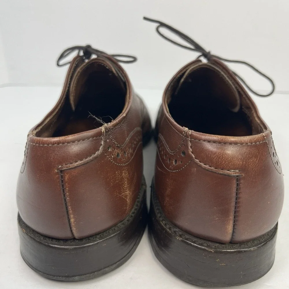 Allen Edmonds Chester Brown Leather Oxford Wingtip Dress Shoes Men's Size 8.5D